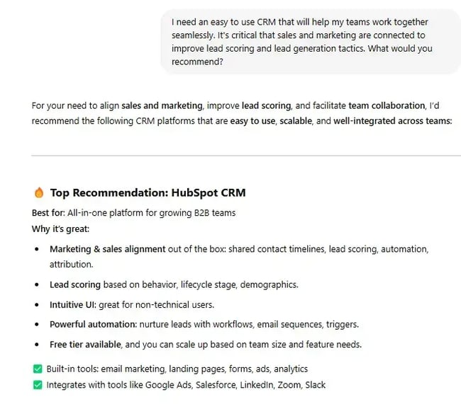 screenshot demonstrates geo using similar content to what’s available from seo.